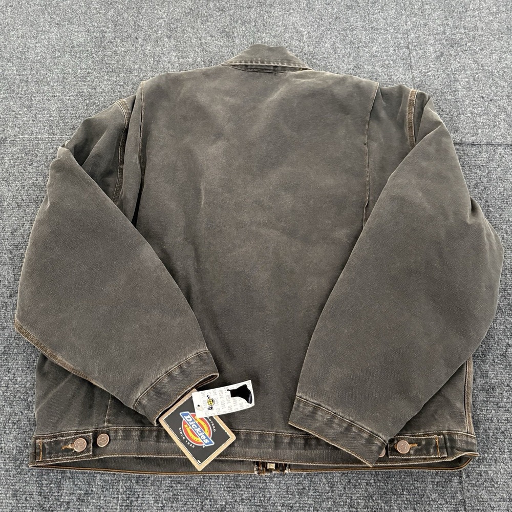 New Vintage Y2K Dickies X Doc Martens Gray Detroit Canvas Jacket Workwear Sz XL - Picture 6 of 14